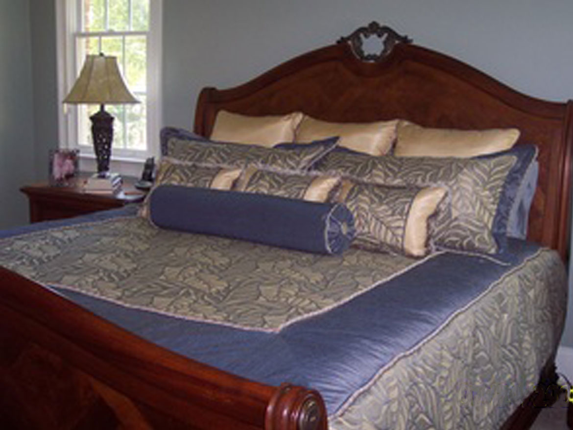 Blue and Cream Bedding Raleigh