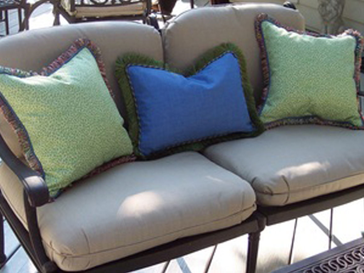 Outdoor cushions and pillows
