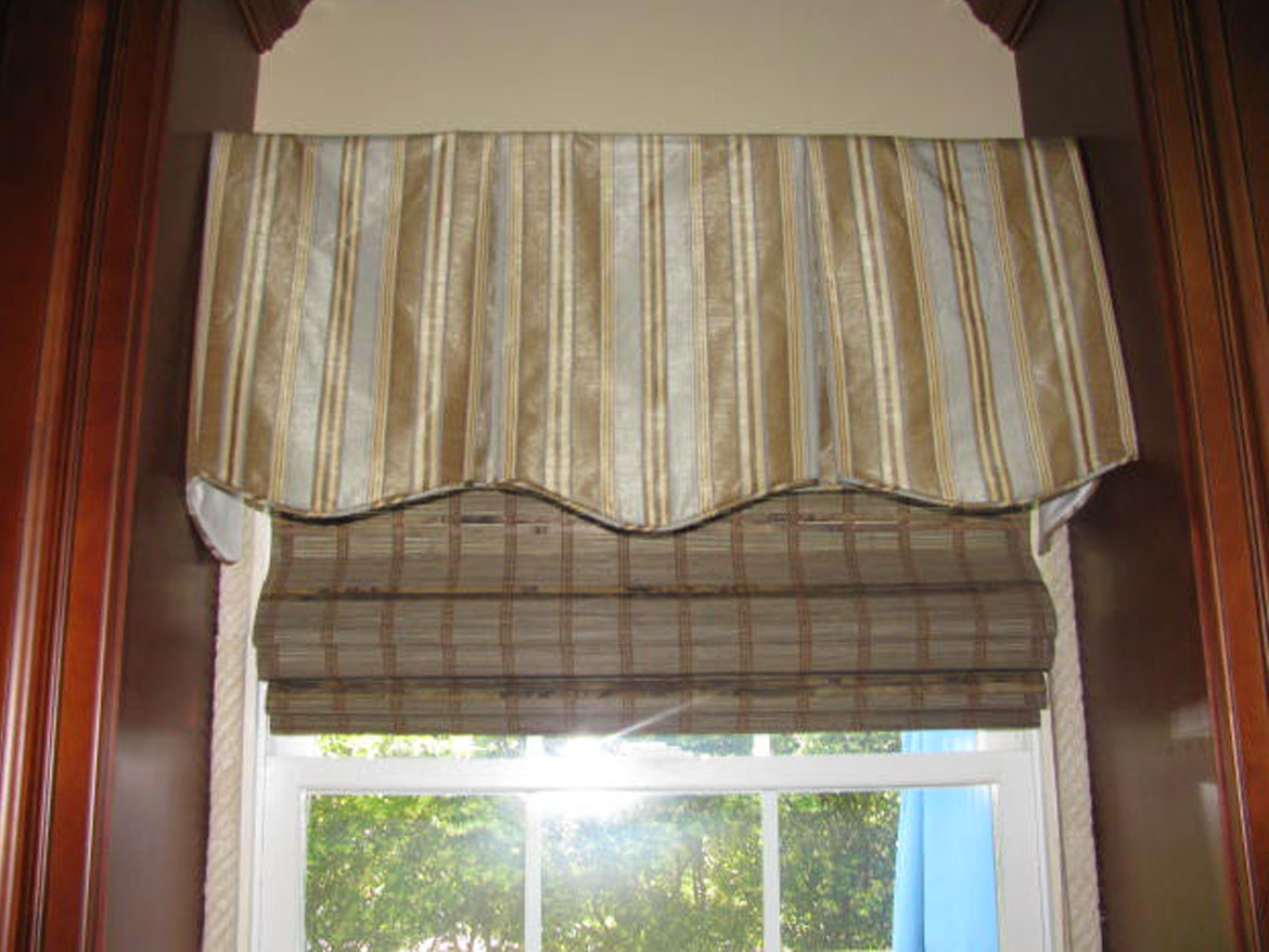Striped Valance and Shade