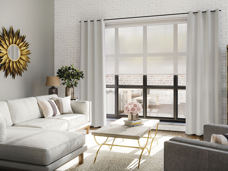 Custom-Roller-Shade-Grommet-Drapery-Panels-Motorized-Cordless