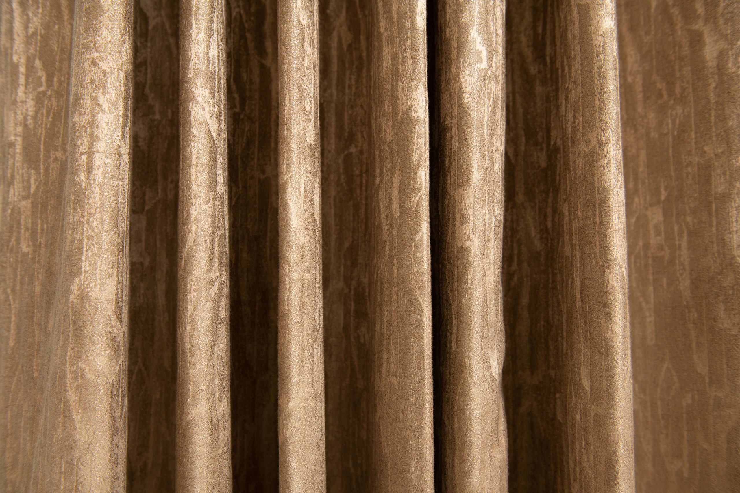 A brown curtain.